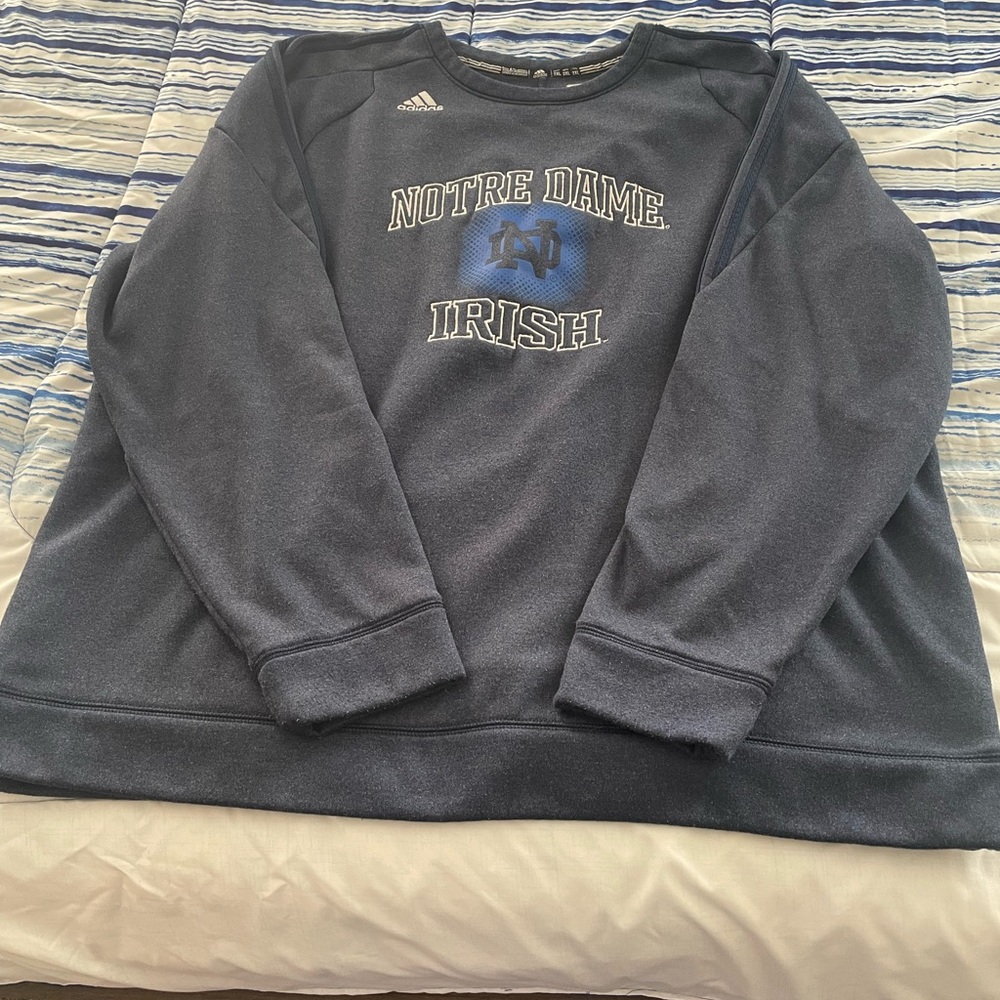 Adidas Men's Navy Notre Dame Irish Crewneck Sweater